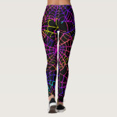 Neon-Halloween-Muster Leggings (Rückseite)