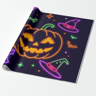 Neon Halloween-Party Gift Wrap Geschenkpapier