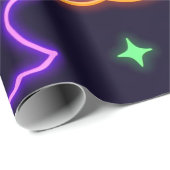 Neon Halloween-Party Gift Wrap Geschenkpapier (Rolleneckpunkt)
