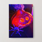 Neon Halloween pumpkins Button (Vorderseite)