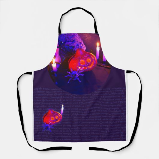 Neon Halloween pumpkins Schürze (Vorderseite)