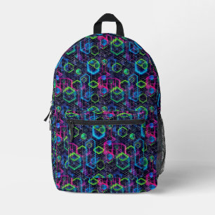 Neon Halos Bedruckter Rucksack