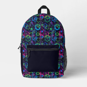 Neon Halos Combi Bedruckter Rucksack