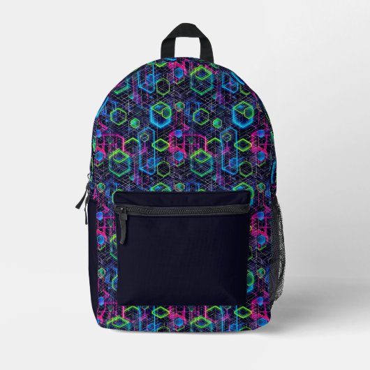 Neon Halos Combi Bedruckter Rucksack (Vorderseite)