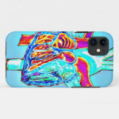Neon Hand Drawn Anatomisches Herz Case-Mate iPhone Hülle (Rückseite (Horizontal))