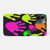 Neon Handprint Graffiti Muster Case-Mate iPhone Hülle (Rückseite (Horizontal))