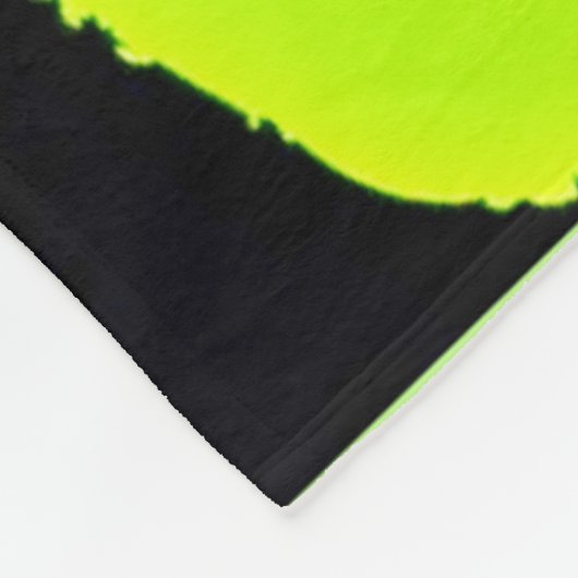 Neon Handprint Graffiti Muster Fleecedecke (Ecke)