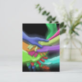 NEON HANDS STACKT 16 . GEBURTSTAG PARTY EINLADUNG (Stehend Vorderseite)