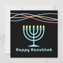Neon Hanukkah Party Einladung