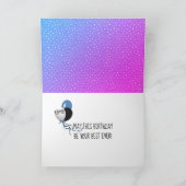 Neon Happy Birthday Text auf Punkten Karte (Innenseite)