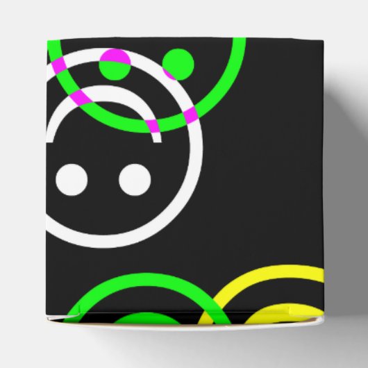 Neon Happy Face Collage Geschenkboxen Geschenkschachtel (Oben)
