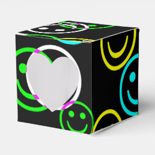Neon Happy Face Collage Geschenkboxen Geschenkschachtel