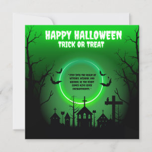 NEON HAPPY HALLOWEEN GREETING CARD FEIERTAGSKARTE
