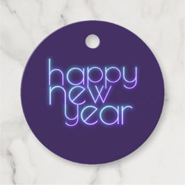 Neon Happy New Year Geschenkanhänger
