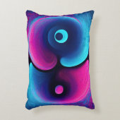 Neon Harmony: Eine moderne Interpretation von Yin  Dekokissen (Vorderseite(Vertikal))