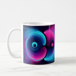 Neon Harmony: Eine moderne Interpretation von Yin Kaffeetasse