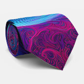 Neon Harmony: Eine moderne Interpretation von Yin Krawatte (Gerollt)