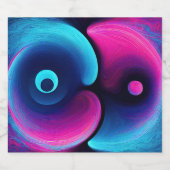 Neon Harmony: Eine moderne Interpretation von Yin  Schaumweinetikett (Einzelnes Label)