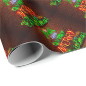 Neon hat ein sehr frohes Weihnachtsfest Geschenkpapier (Rolleneckpunkt)