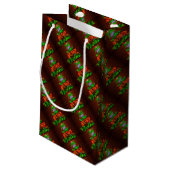 Neon hat ein sehr frohes Weihnachtsfest Kleine Geschenktüte (Rückseite Schrägansicht)