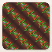 Neon hat ein sehr frohes Weihnachtsfest Rechteckiger Pappuntersetzer (Vorderseite)