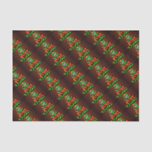 Neon hat ein sehr frohes Weihnachtsfest Seidenpapier (Vorderseite)