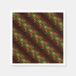 Neon hat ein sehr frohes Weihnachtsfest Serviette