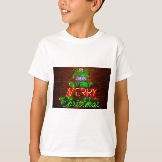 Neon hat ein sehr frohes Weihnachtsfest T-Shirt (Vorderseite)