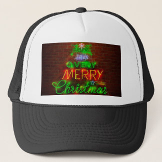 Neon hat ein sehr frohes Weihnachtsfest Truckerkappe