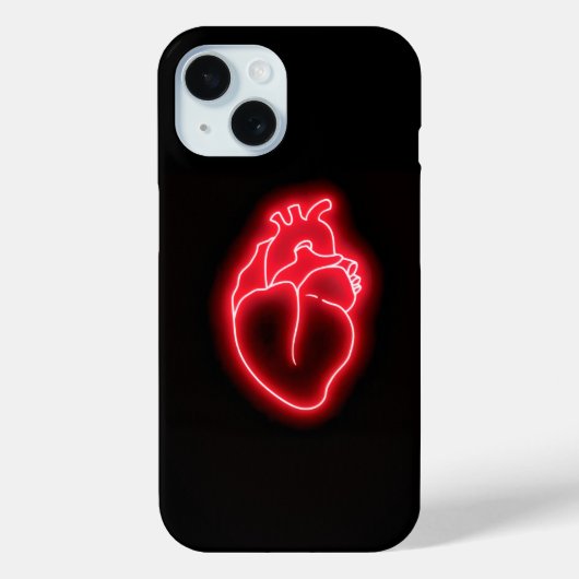 Neon Heart Case-Mate iPhone Hülle (Rückseite)