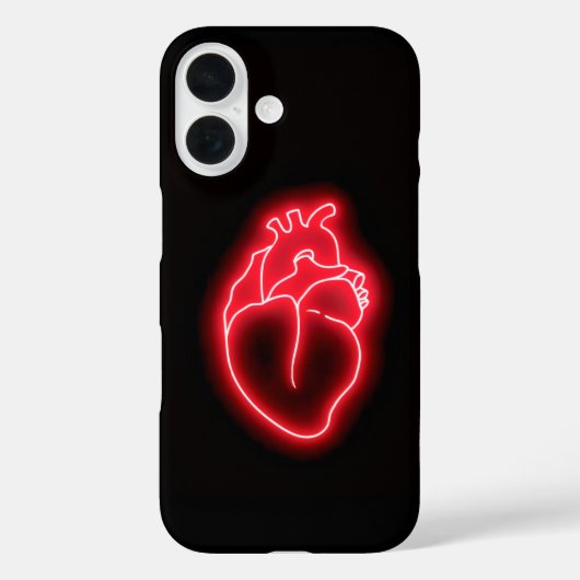 Neon Heart Case-Mate iPhone Hülle (Rückseite)