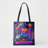 Neon Heart Chaos Tasche (Vorderseite)
