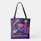 Neon Heart Chaos Tasche (Rückseite)