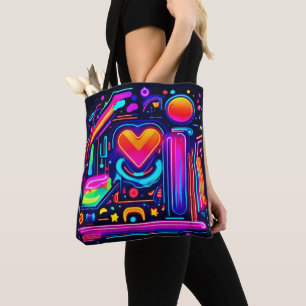 Neon Heart Chaos Tasche