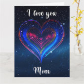 Neon Heart Greeting Card / Tarjeta Corazón Neón Karte (Gelbe Blume)