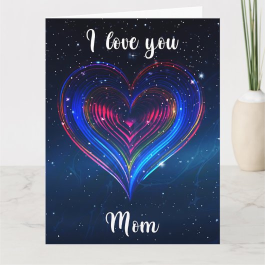 Neon Heart Greeting Card / Tarjeta Corazón Neón Karte (Vorderseite)