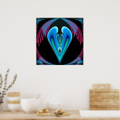 Neon Heart Poster (Küche)