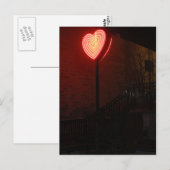 Neon Heart Postkarte (Vorne/Hinten)