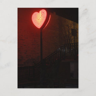 Neon Heart Postkarte