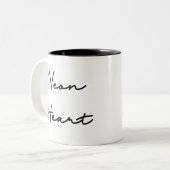 Neon Heart - Retro Liebe Zitat Zweifarbige Tasse (Vorderseite Links)