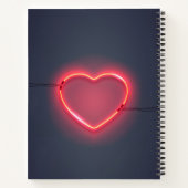 Neon Heart Sign Notizblock (Rückseite)