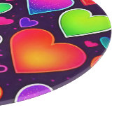 Neon Heart Symphony Schneidebrett (Ecke)