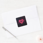 Neon Heart Valentines  Square Sticker (Umschlag)