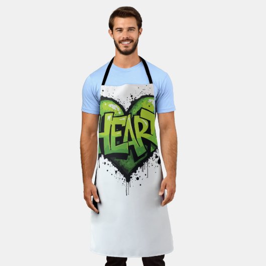 Neon Heartbeat Schürze (Getragen)