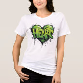 Neon Heartbeat Tri-Blend Shirt (Vorderseite)