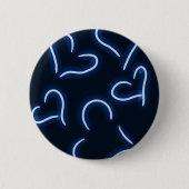 Neon Hearts Blue Button (Vorderseite)