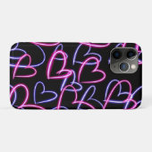 Neon Hearts Case-Mate iPhone Hülle (Rückseite (Horizontal))
