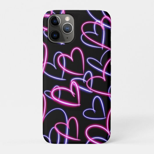 Neon Hearts Case-Mate iPhone Hülle (Rückseite)