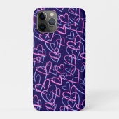 Neon Hearts Case-Mate iPhone Hülle (Rückseite)