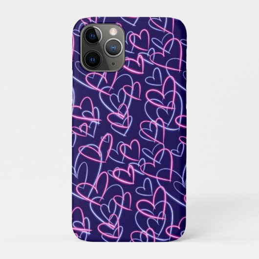 Neon Hearts Case-Mate iPhone Hülle (Rückseite)